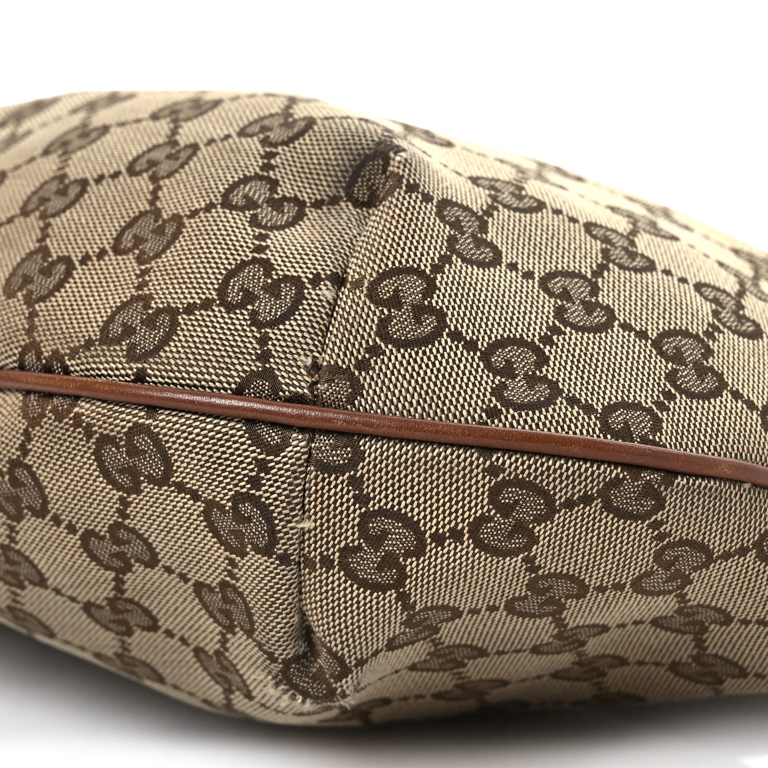 Gucci Monogram Medium Half Moon Hobo Brown 11 of 18