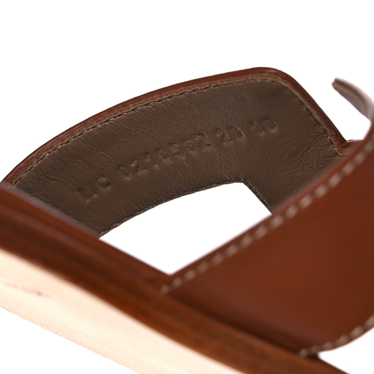 Hermes Box Calfskin Oran Sandals 38 Gold 8 of 14
