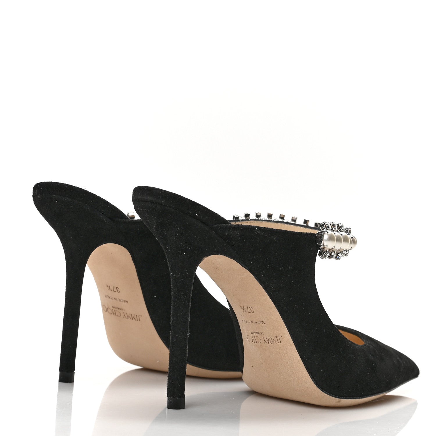 Jimmy Choo Suede Bing 100 Pumps 37.5 Black 4 of 8