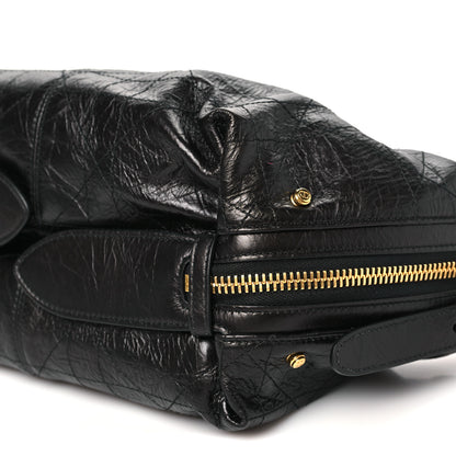 Christian Dior Crinkled Calfskin Macrocannage Medium D-Journey Bag Black 10 of 10