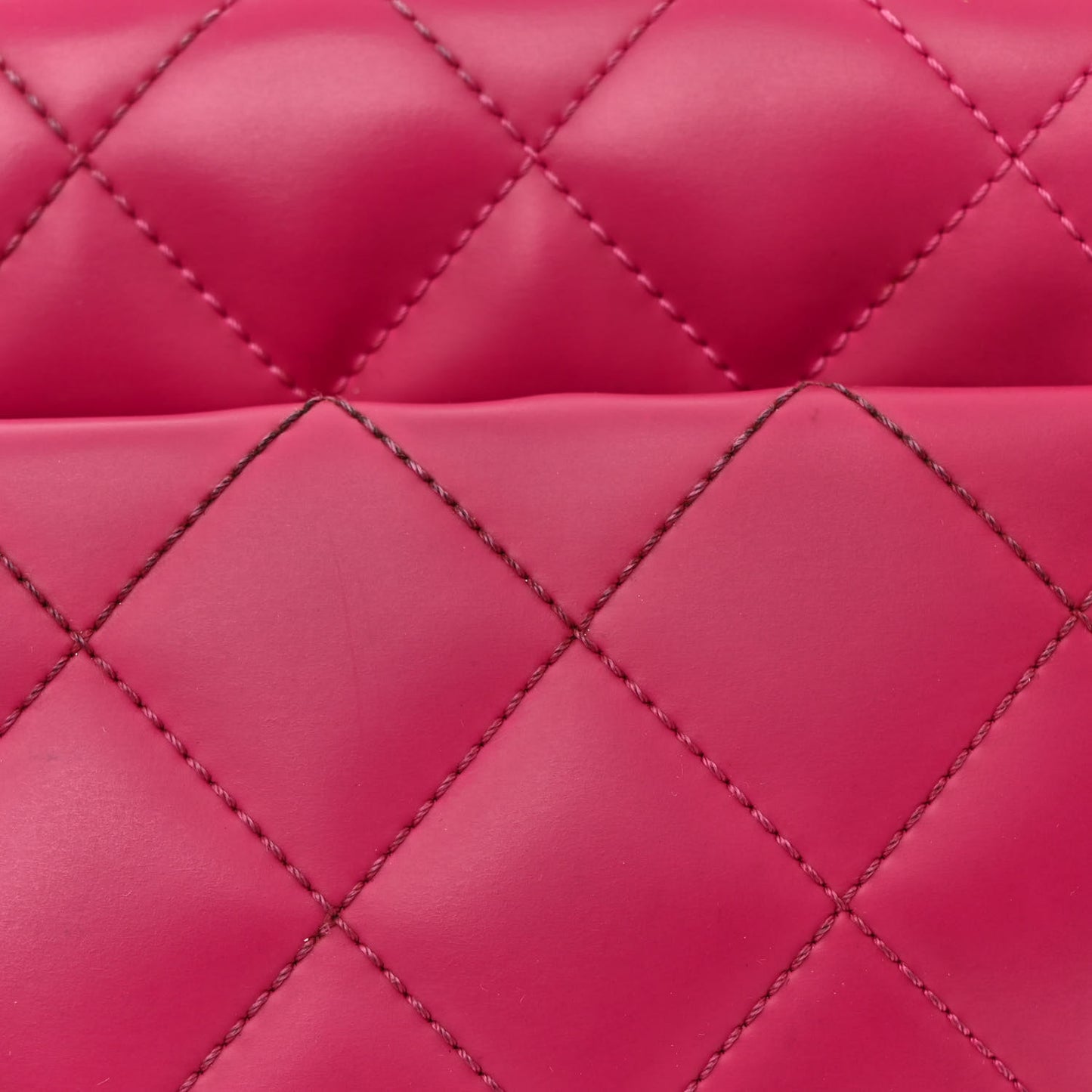 Rubber Quilted Lambskin Medium Coco Rain Flap Pink