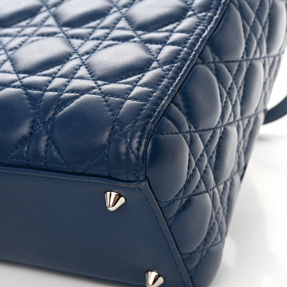 Christian Dior Lambskin Cannage Medium Lady Dior Blue 11 of 13