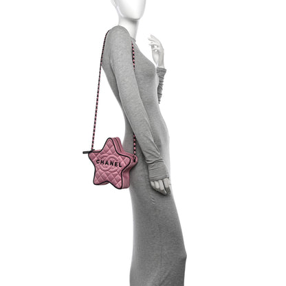 Chanel Satin Quilted Walk Of Fame Star Bag Pink 2 of 10