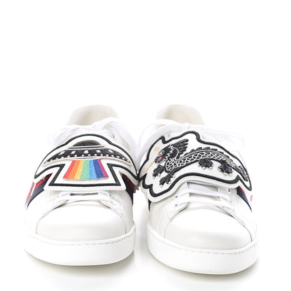 Gucci Calfskin Ayers Web UFO Dragon Embroidered Mens Ace Sneakers 11 White 2 of 7