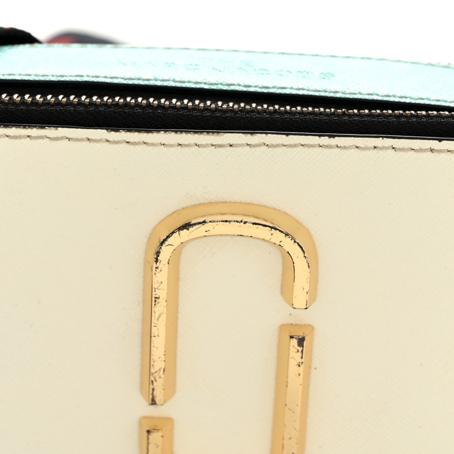 Saffiano Small Snapshot Camera Bag Porcelain Multi