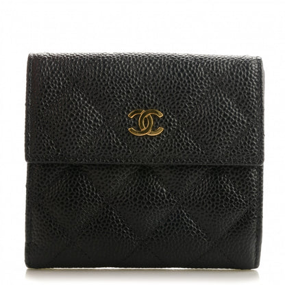 Chanel Caviar Quilted Compact French Flap Wallet 1 of 8