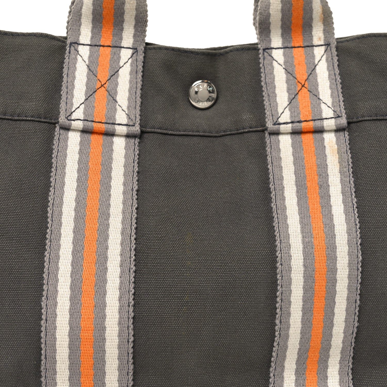 Hermes Cotton Canvas Tout Fourre PM Grey 7 of 9