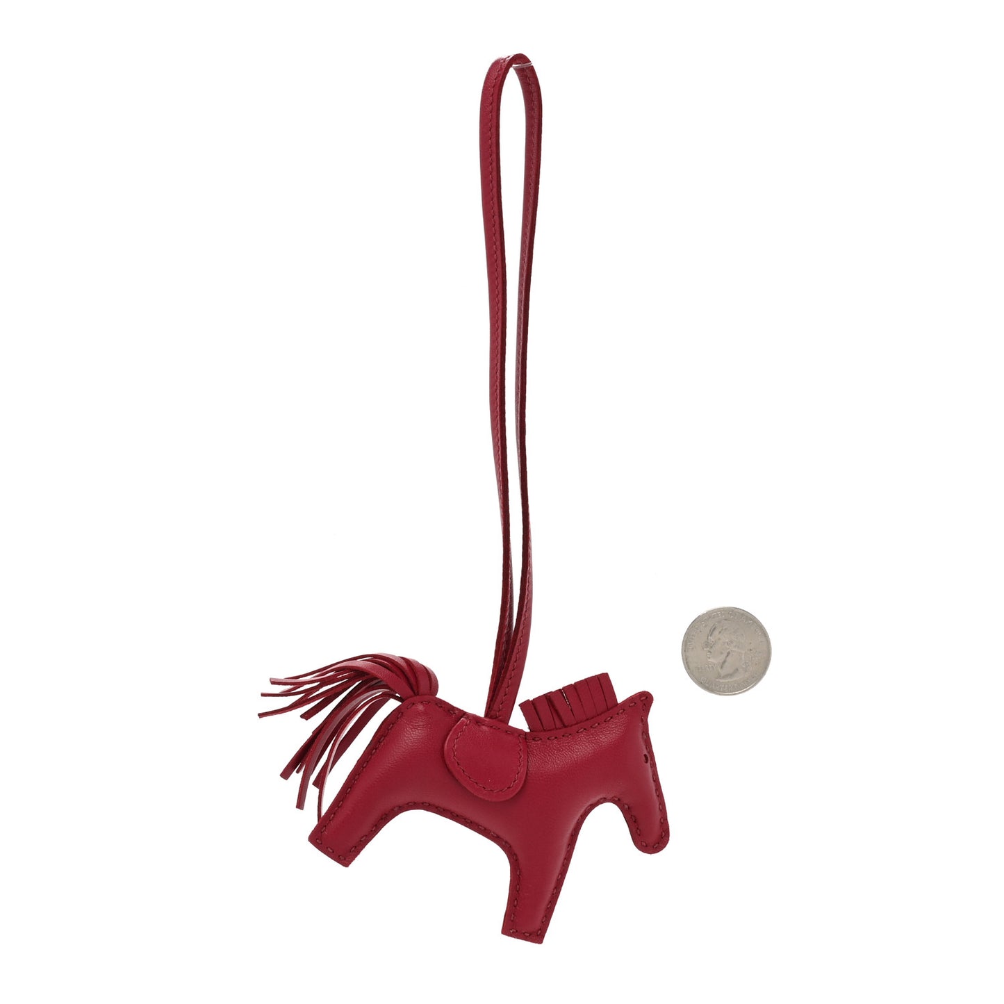 Milo Lambskin Grigri Rodeo Horse Bag Charm PM Rubis
