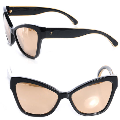 Chanel Acetate CC Cat Eye Sunglasses 5271 Black Gold 1 of 6