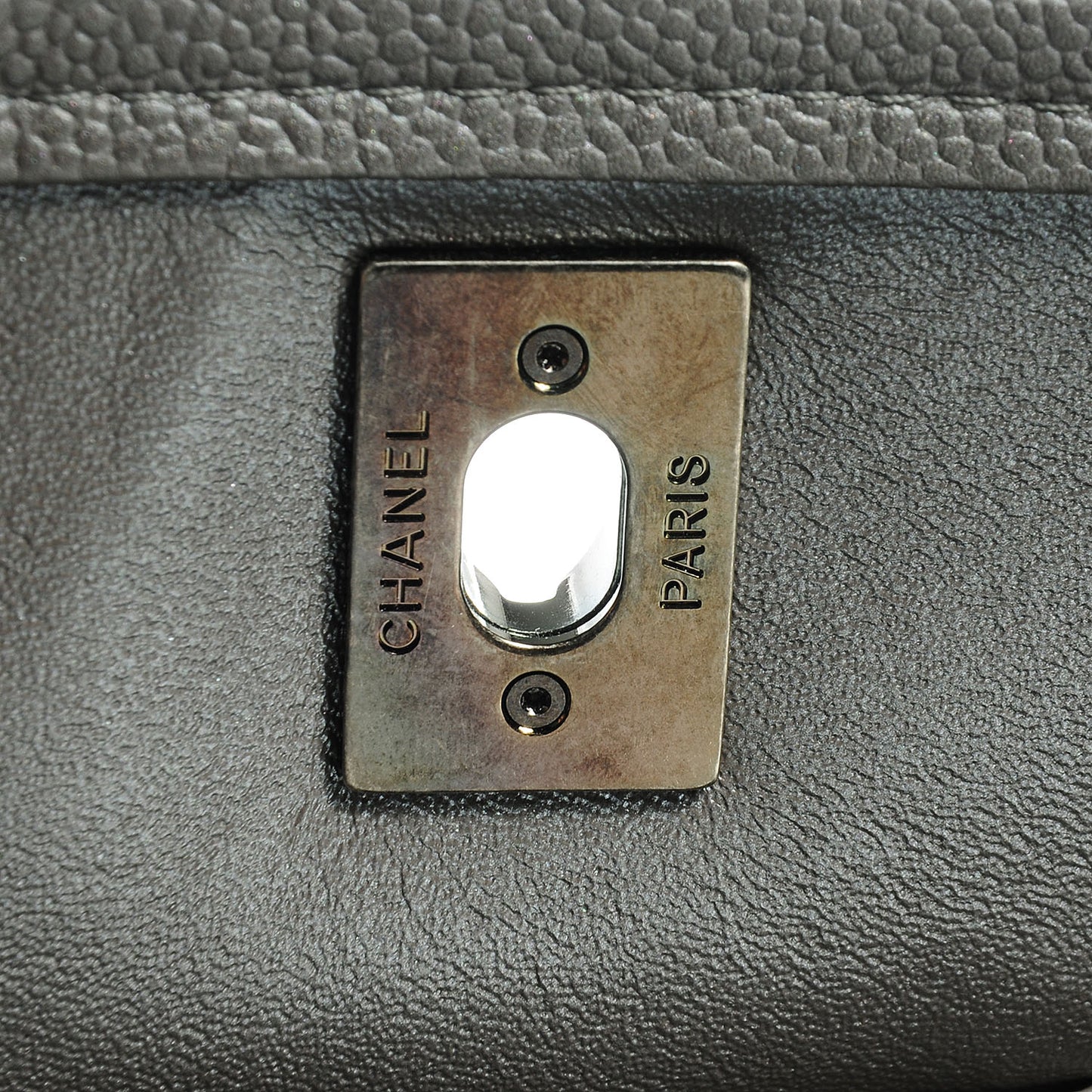 Metallic Caviar Large Be Caviar Tote Silver