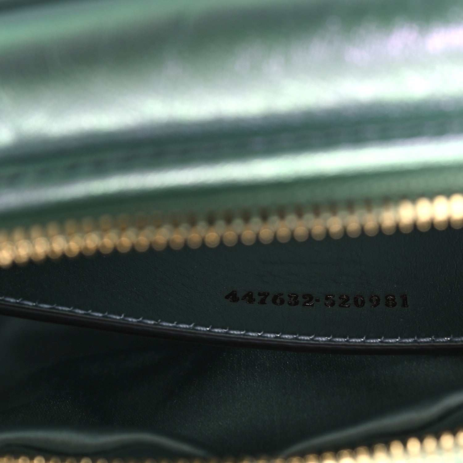 Gucci Iridescent Nappa Chevron Matelasse Small GG Marmont Chain Shoulder Bag Iridescent Salvy Green 6 of 10