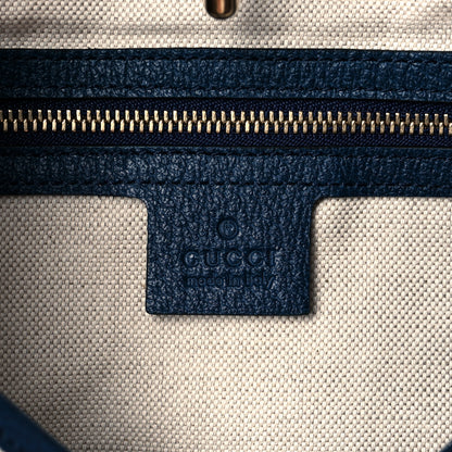 Gucci Canvas Flora Medium Jackie Hobo Blue Agata 6 of 11