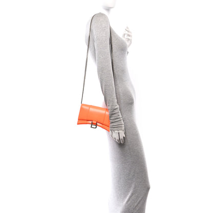 Balenciaga Shiny Box Calfskin Hourglass Chain Bag Fluo Orange 2 of 9