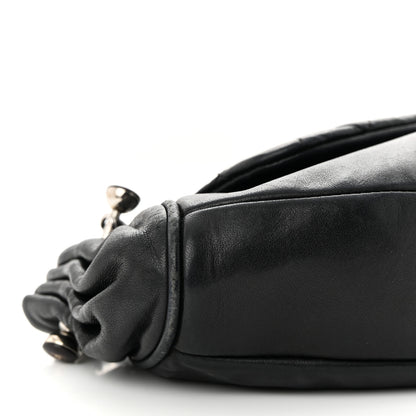 Chanel Lambskin Quilted CC Accordion Shoulder Bag Black 9 of 12