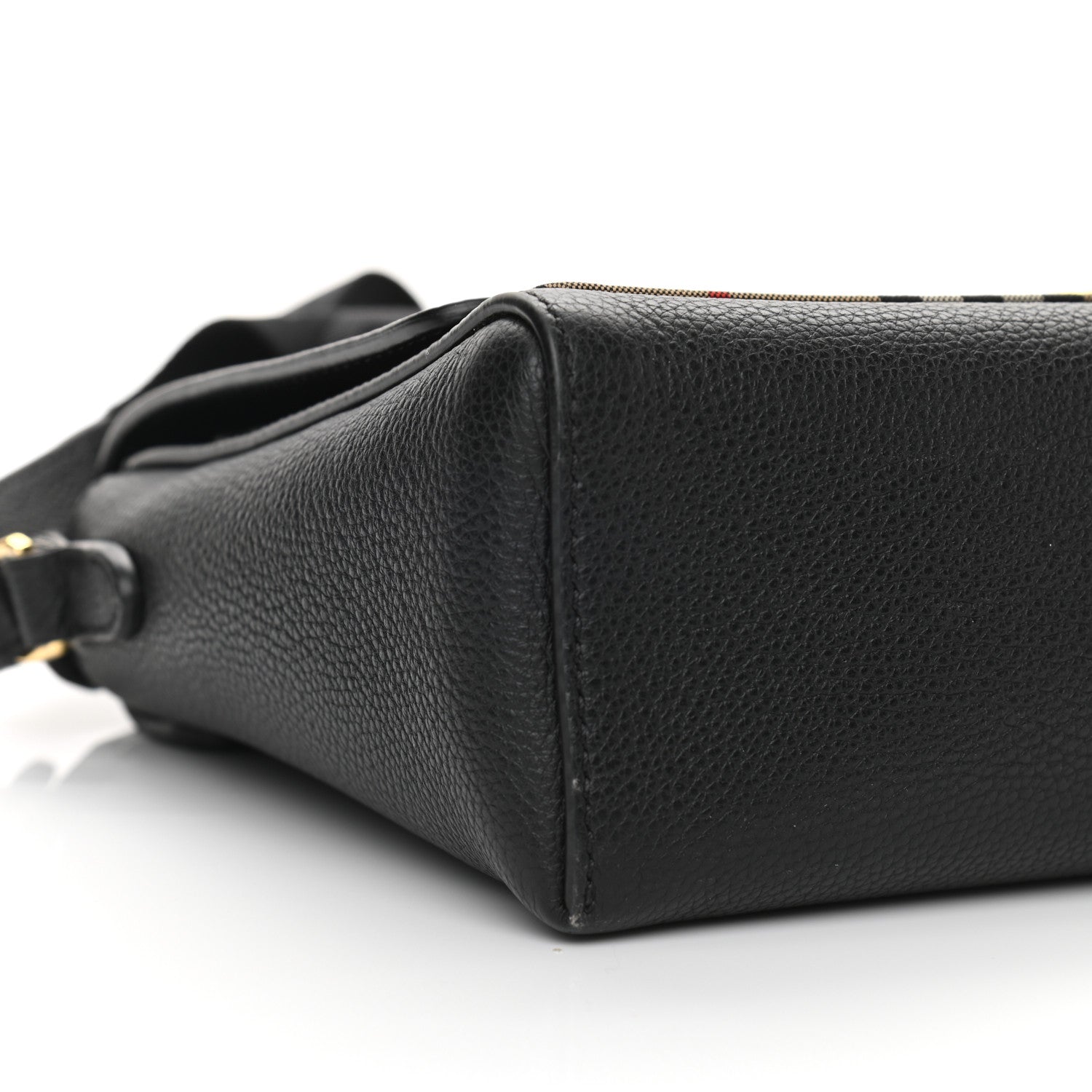 Burberry Grainy Calfskin Vintage Check Note Crossbody Bag Black 9 of 13