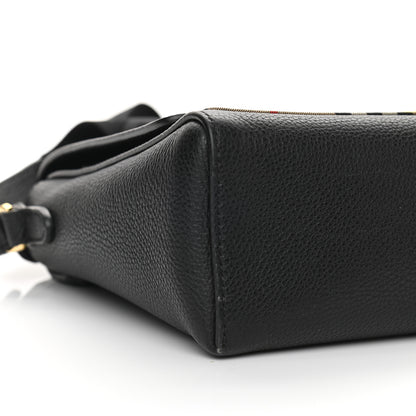 Burberry Grainy Calfskin Vintage Check Note Crossbody Bag Black 9 of 13