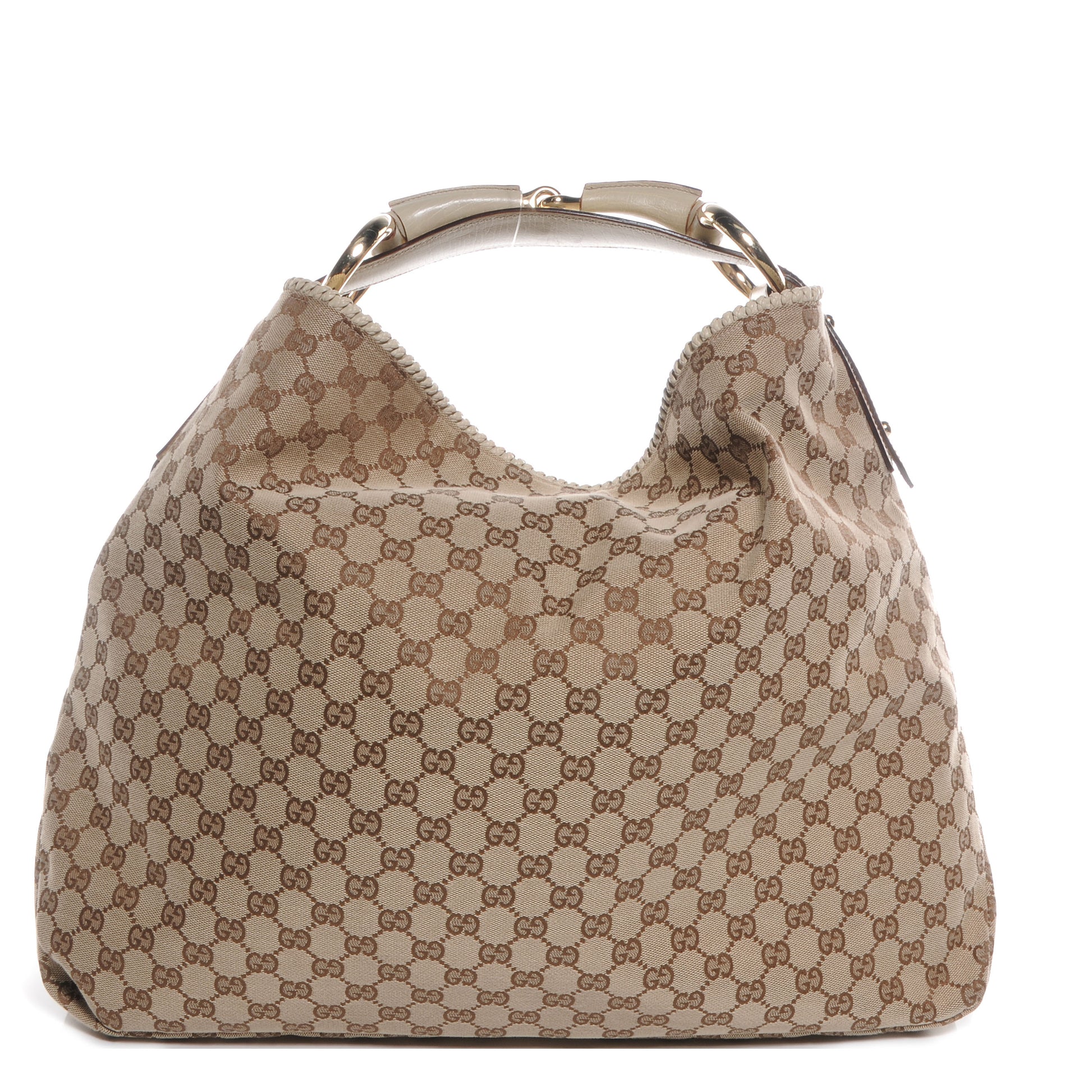 Gucci Monogram Large Horsebit Chain Hobo Off White 1 of 7