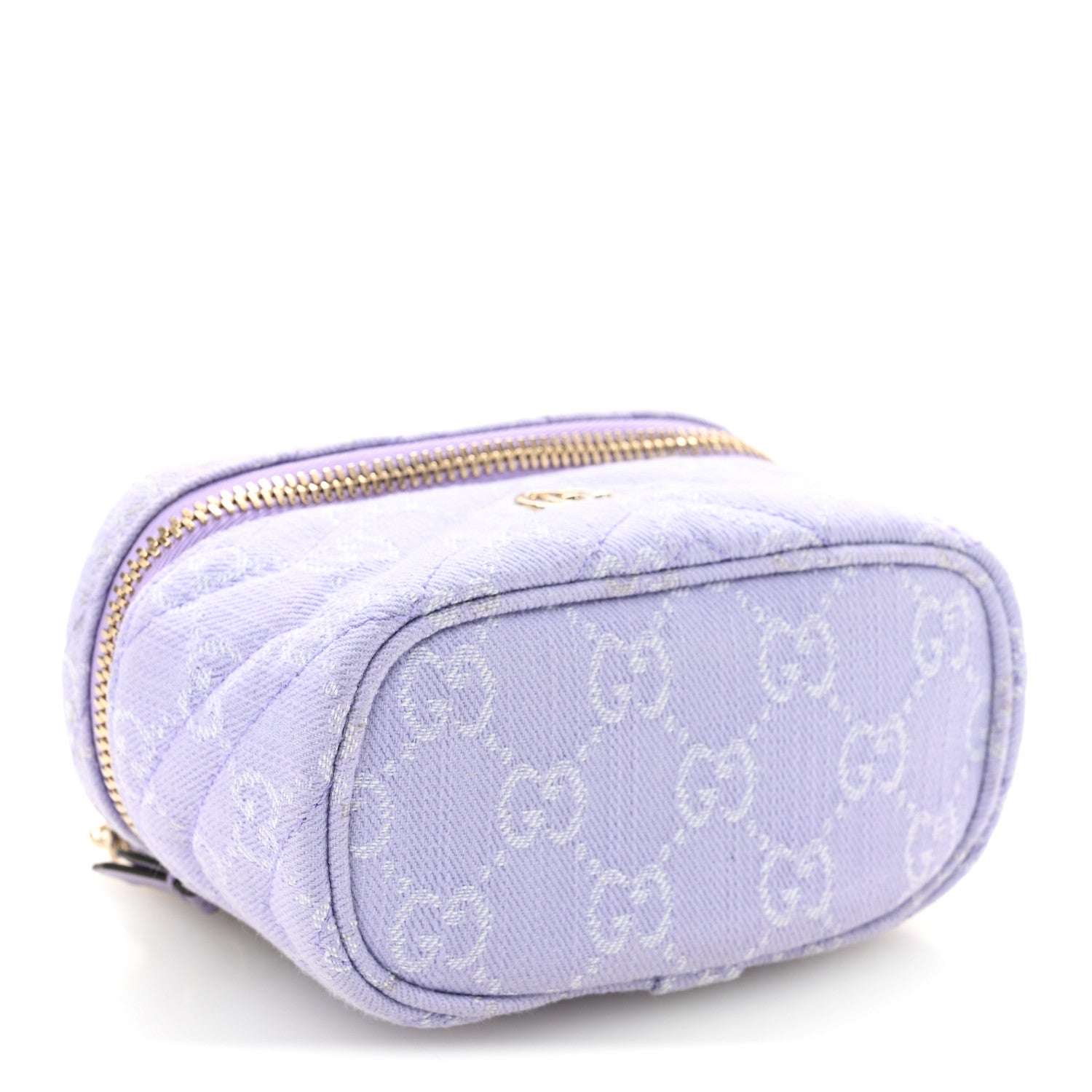 Gucci Denim GG Monogram Nano GG Marmont Vanity Bag Light Purple 4 of 11