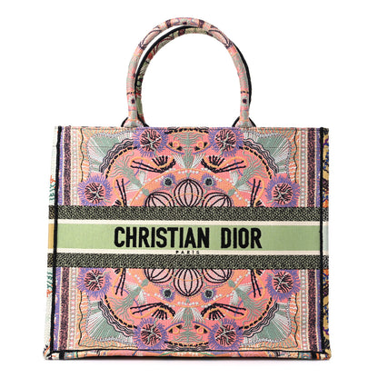 Christian Dior Canvas Embroidered Large In Lights Book Tote Multicolor 1 of 12