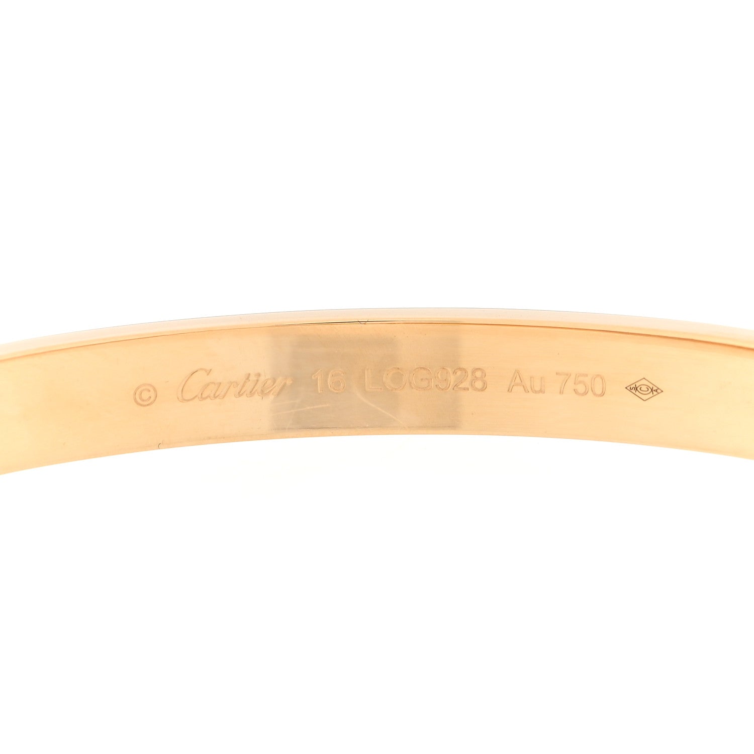 Cartier 18K Yellow Gold LOVE Bracelet 16 3 of 6