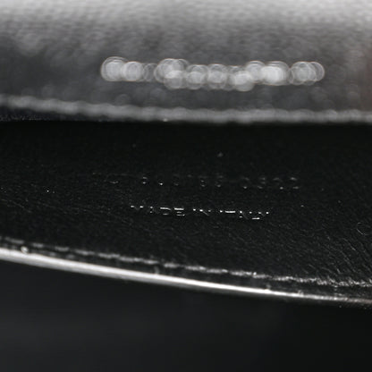 Saint Laurent Grain De Poudre Textured Mixed Matelasse Triquilt Medium Monogram Satchel Black 7 of 12