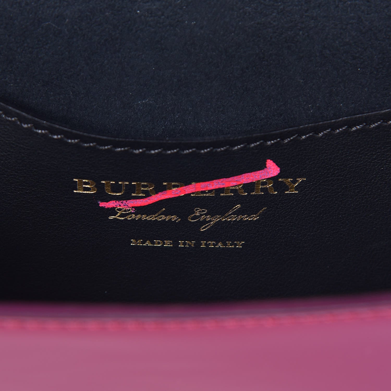 Burberry Calfskin Square Belt Shoulder Bag Plum Pink 8 of 8