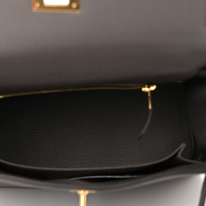 Hermes Togo Kelly Retourne 25 Etain 5 of 11