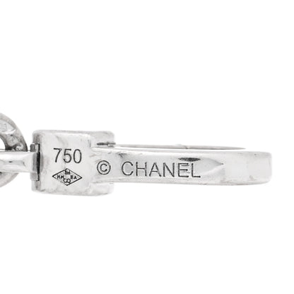 Chanel 18K White Gold Diamond C Charm 3 of 3