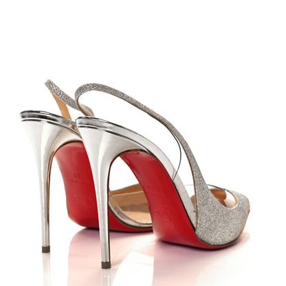 Christian Louboutin Mini Glitter PVC Specchio Optisexy 100 Pumps 38 Ivory Light Gold 7 of 20