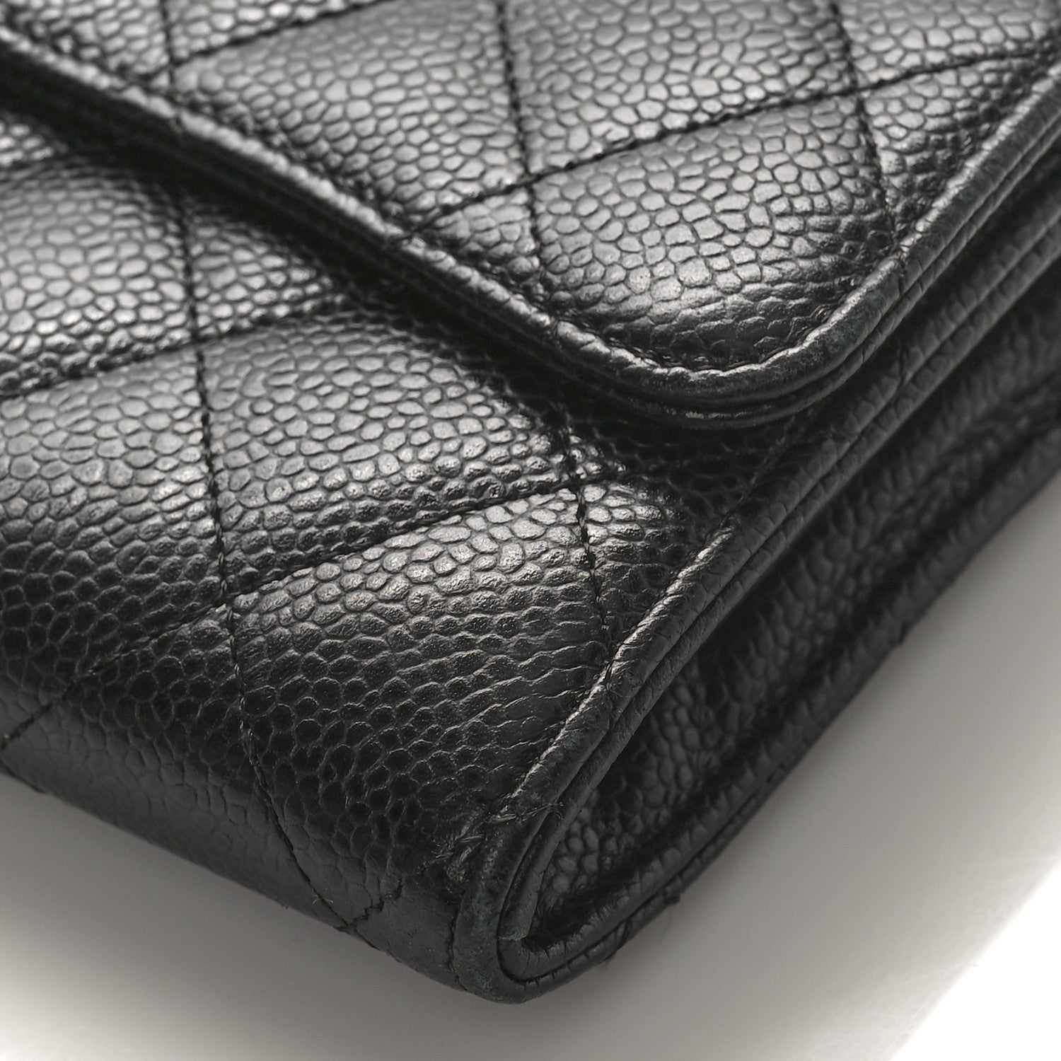 Chanel Caviar Quilted Long Flap Wallet Black 9 of 10