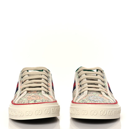 Gucci X LIBERTY OF LONDON Canvas Web Tracy Print Womens 1977 Tennis Sneakers 36.5 Mint Peach Mystic White 2 of 8