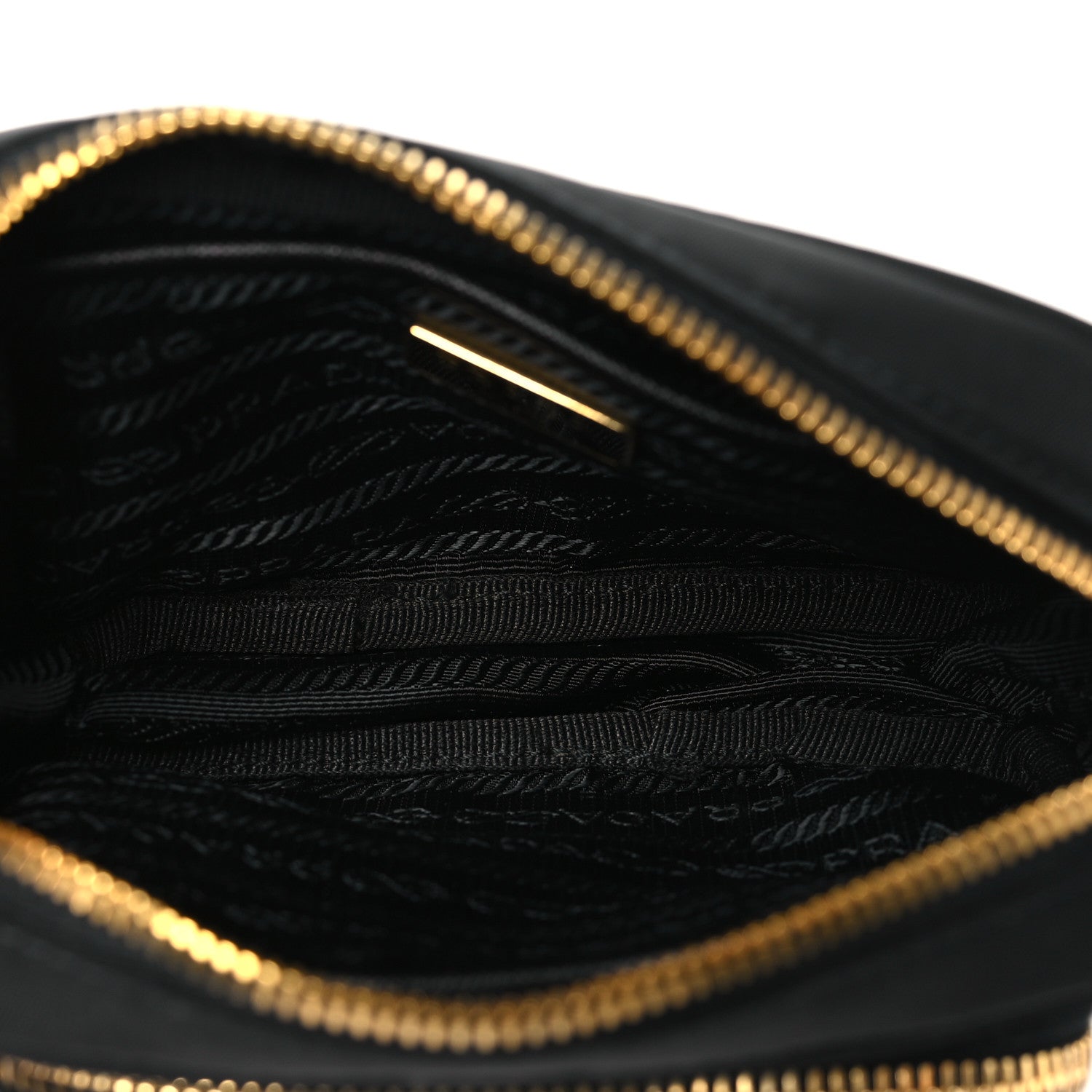Prada Tessuto Nylon Saffiano Convertible Crossbody Wristlet Black 5 of 9