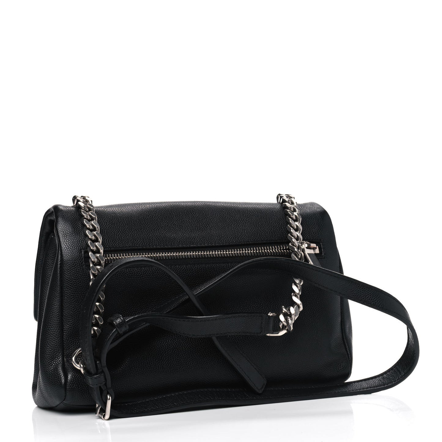 Grain De Poudre Small West Hollywood Monogram Fold-Over Bag Black