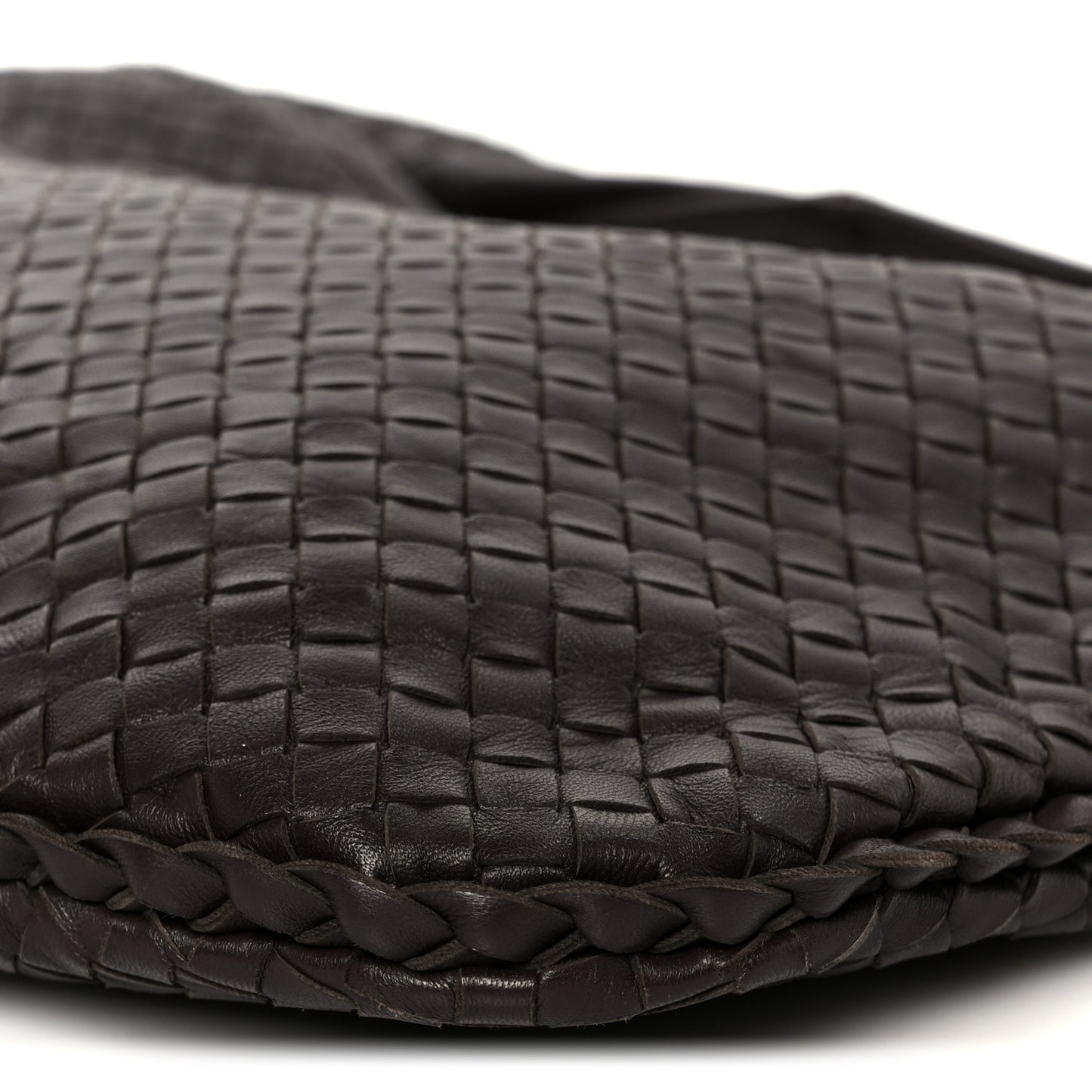 Nappa Intrecciato Medium Veneta Hobo Ebano