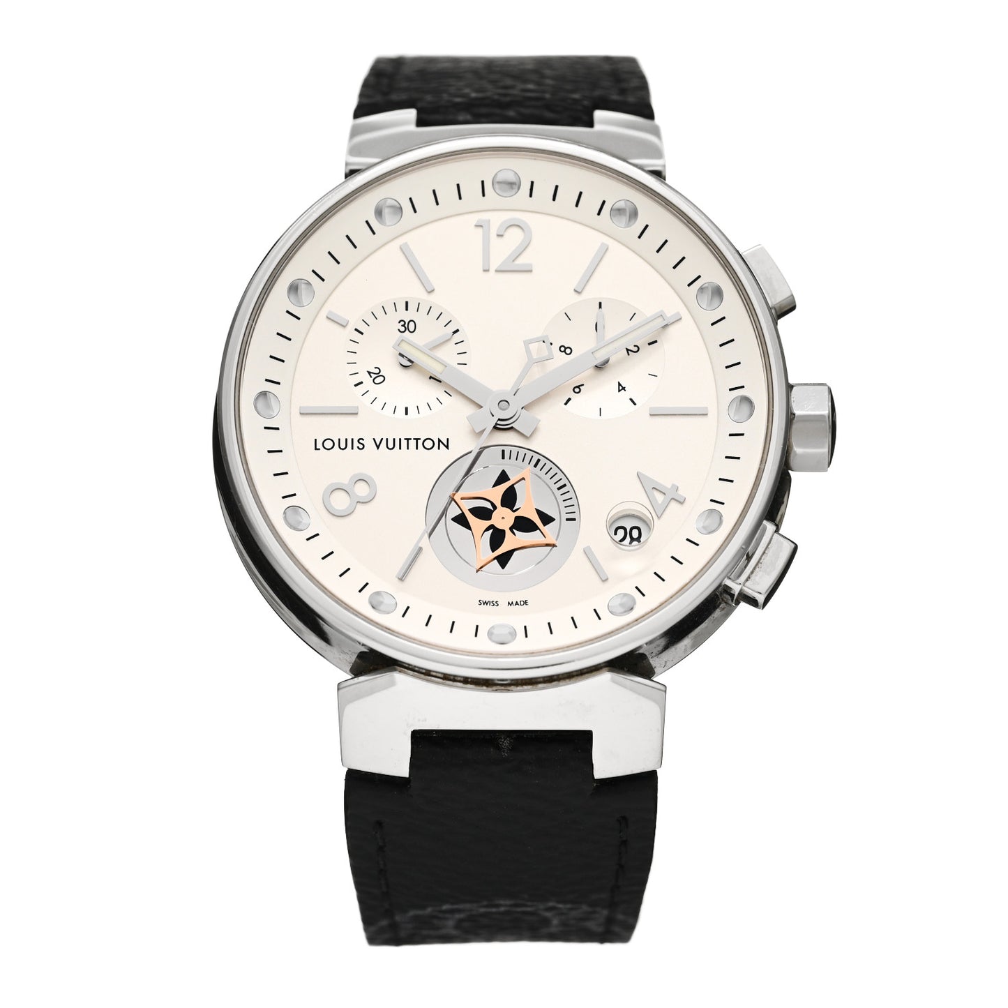 Stainless Steel Monogram 40mm Tambour Moon Star Quartz Watch