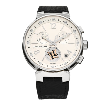 Louis Vuitton Stainless Steel Monogram 40mm Tambour Moon Star Quartz Watch 1 of 4