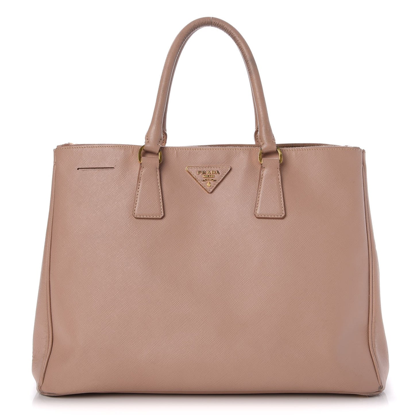 Saffiano Medium Double Zip Tote Cammeo