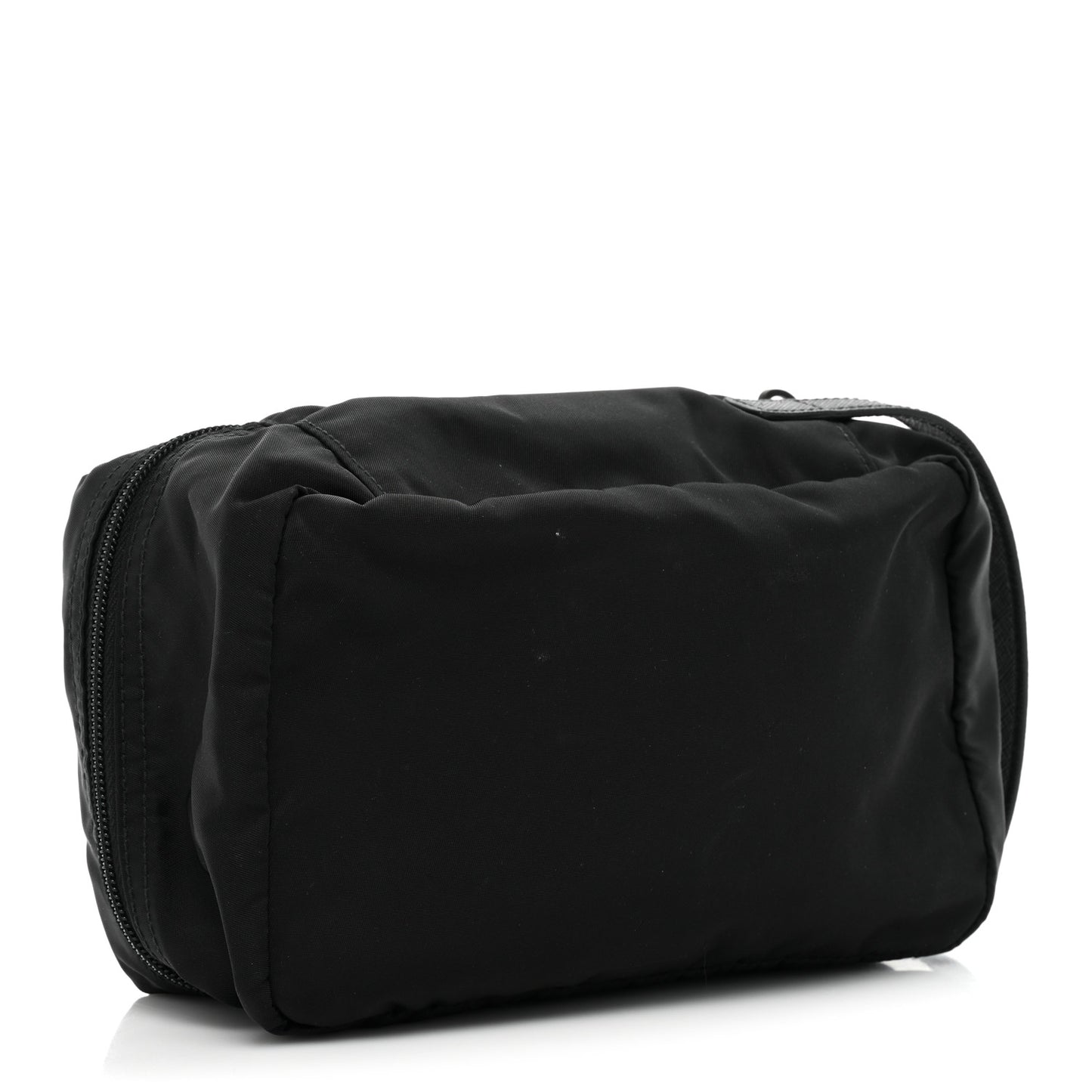 Nylon Vela Saffiano Pouch Black