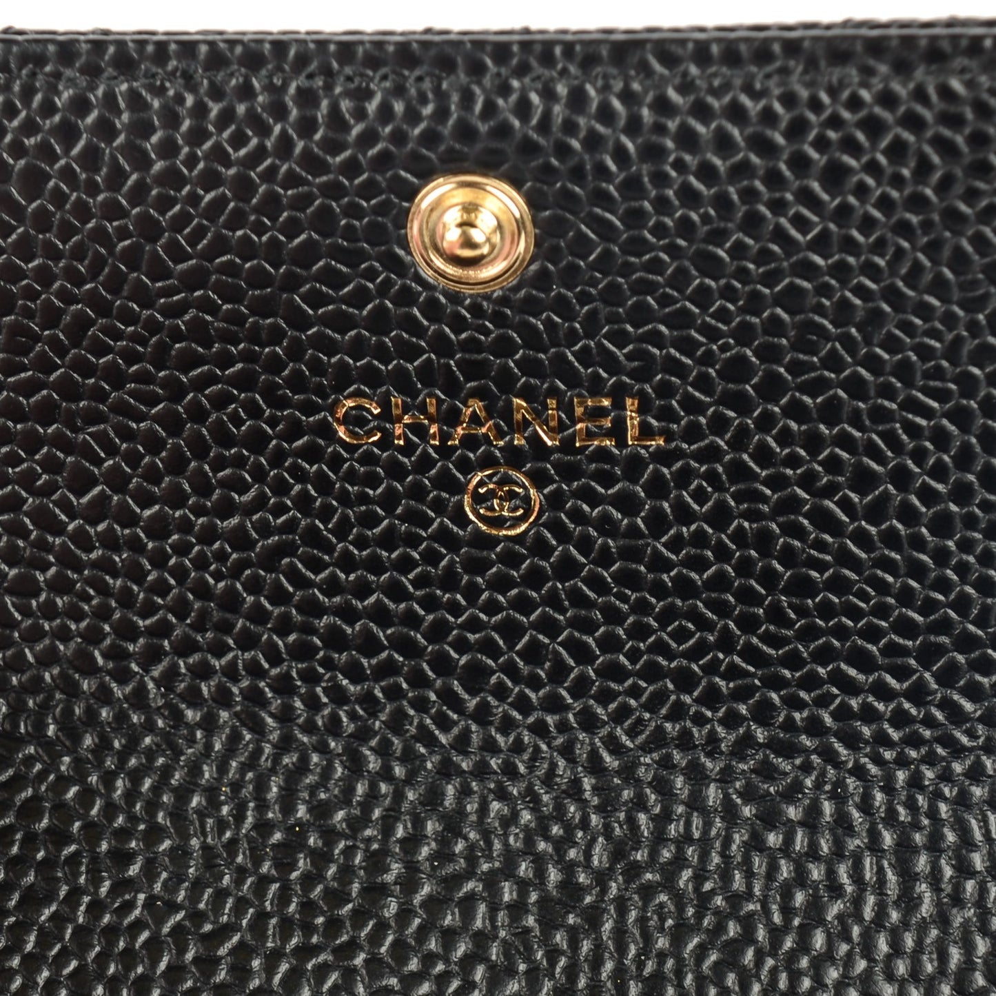 Caviar Quilted Flap Card Holder Black