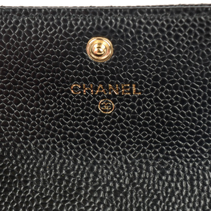 Chanel Caviar Quilted Flap Card Holder Black 7 of 9