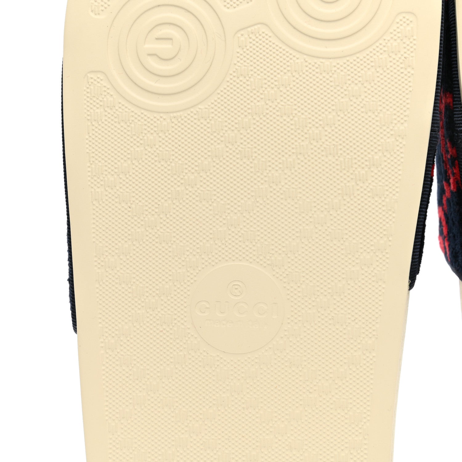Gucci Terry Cloth GG Monogram Slide Sandals 40 Blue Red 6 of 8