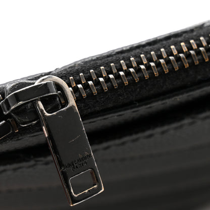 Saint Laurent Monogram Grain de Poudre 5 Fragments Zip Pouch Card Holder Black 10 of 11