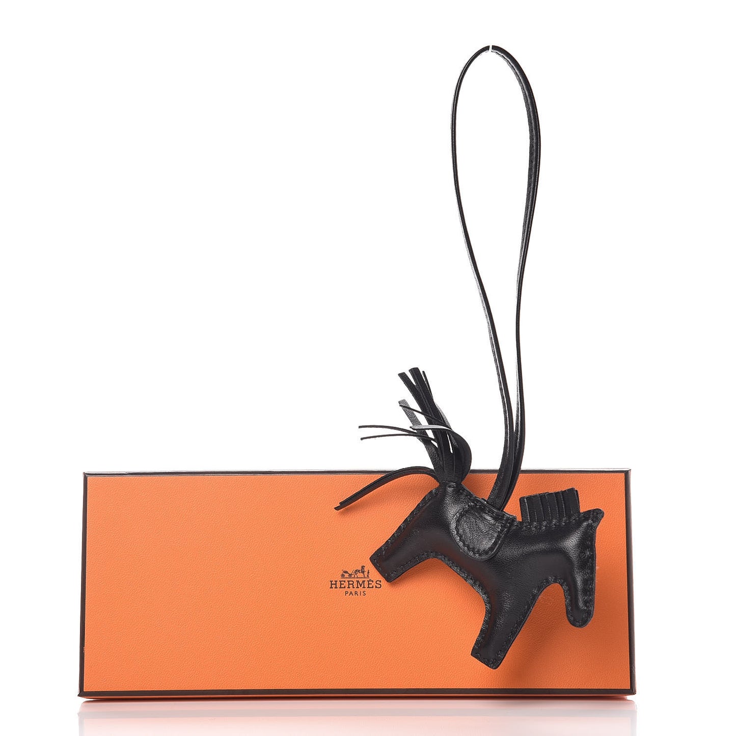 Milo Lambskin Grigri Rodeo Horse Bag Charm PM So Black