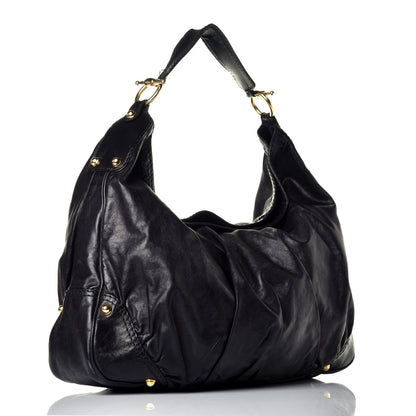Gucci Calfskin Large Jockey Hobo Black 3 of 10