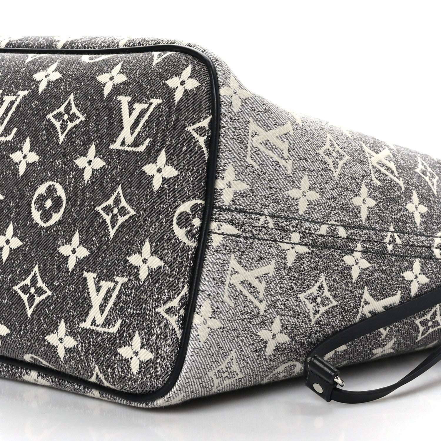 Louis Vuitton Denim Monogram Jacquard Neverfull MM Grey 9 of 9