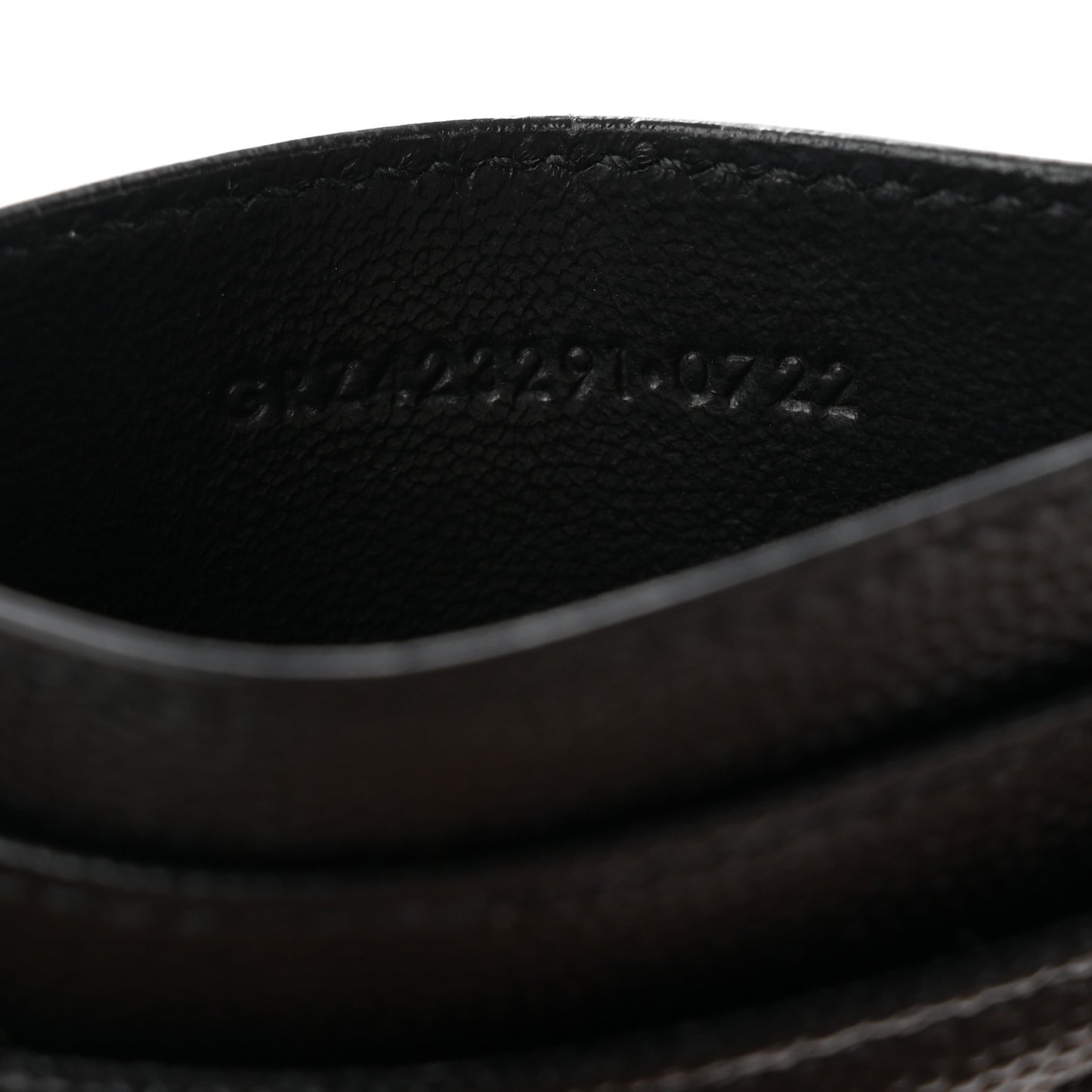 Grain De Poudre Matelasse Chevron Monogram Credit Card Case Black