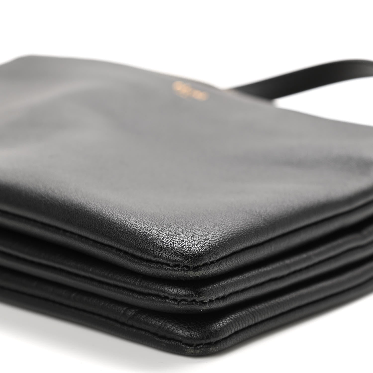 Celine Lambskin Small Trio Crossbody Bag Black 12 of 13