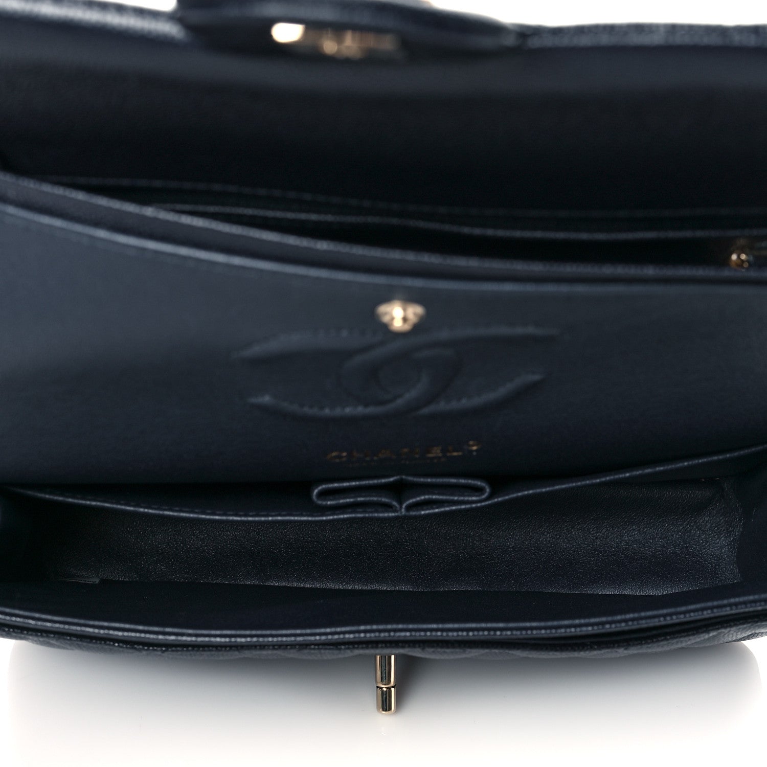 Chanel Caviar Quilted Medium Double Flap Navy 5 of 10