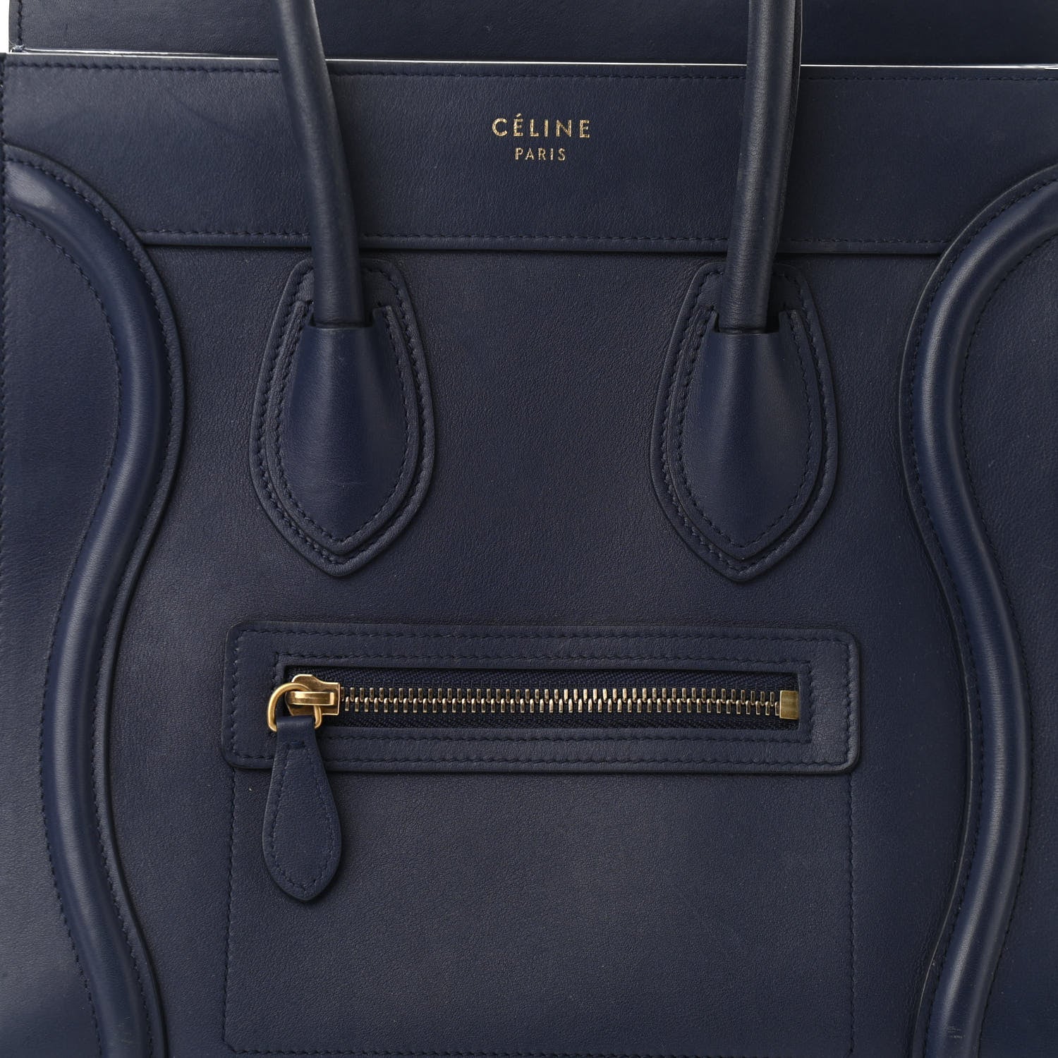 Celine Smooth Calfskin Micro Luggage Navy Blue 9 of 14