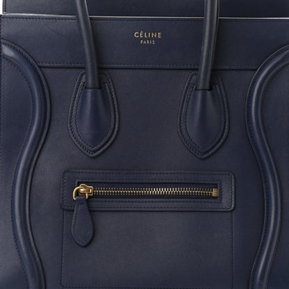 Celine Smooth Calfskin Micro Luggage Navy Blue 9 of 14
